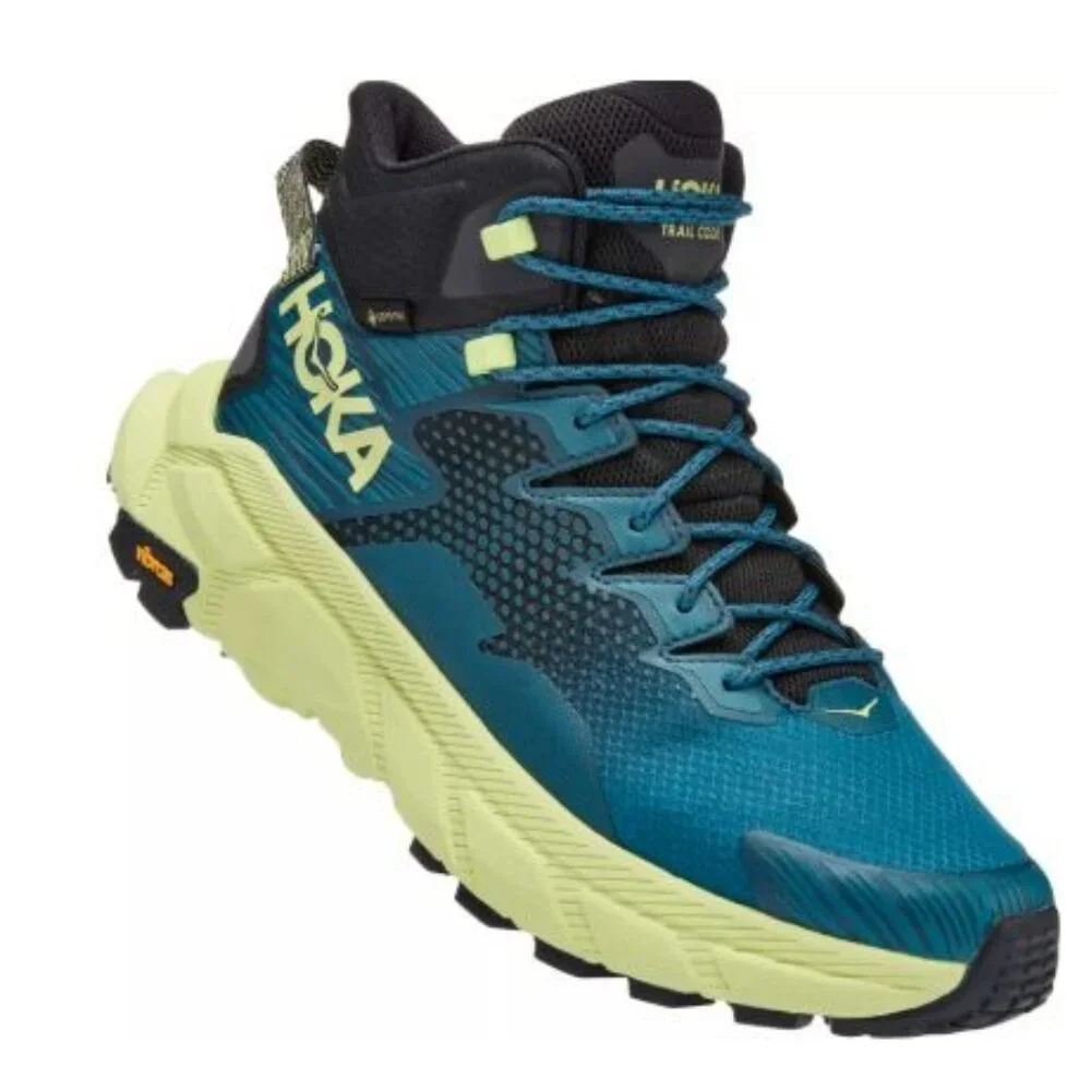 HOKA Men's Trail Code GTX‎ Hiking Boots, Blue Graphite, 14